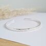 Solid Sterling Silver Hammered Cuff Bangle, thumbnail 7 of 10