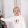 Gingerbread And Candy Cane Personalised Embroidered Sweatshirt Jumper, thumbnail 5 of 6