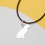 Hallmarked Silver Spaniel Dog Necklace, thumbnail 1 of 4