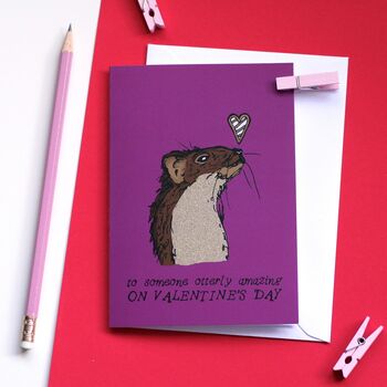 Woodland Otter Valentine's Card, 3 of 4