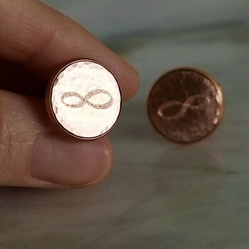 Bronze And Copper Infinity Cufflinks, 3 of 6