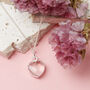Sterling Silver Heart Rose Quartz Gemstone Necklace, thumbnail 1 of 7