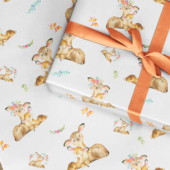Deer And Baby Wrapping Paper Roll Or Folded, 2 of 3