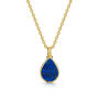 Teardrop Lapis Urn Necklace 18 K Gold Plated Silver, thumbnail 1 of 6