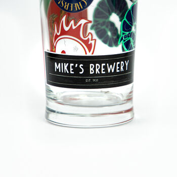Personalised All Over Beer 'Sticker' Printed Pint Glass, 2 of 10