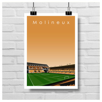 Wolverhampton Wanderers 'Molineux' Art Print Poster A3, 2 of 4