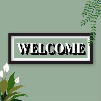 Welcome Framed Typography Print, 3 of 11