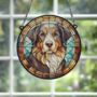 Bernese Mountain Dog Stained Glass Effect Suncatcher, thumbnail 5 of 6