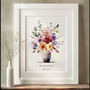 Mother's Day Personalised Watercolour Birth Flowers Print, thumbnail 1 of 3