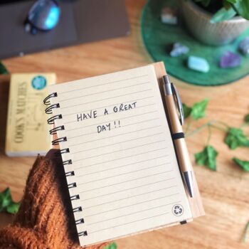 Personalised Bamboo Floral Family Recipe Book And Pen, 6 of 6