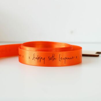 Personalised Ribbon, Happy Birthday With Name, 15mm, 6 of 7