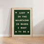 Lost In The Mountains Retro Wall Art Print, thumbnail 4 of 11