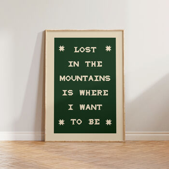 Lost In The Mountains Retro Wall Art Print, 4 of 11
