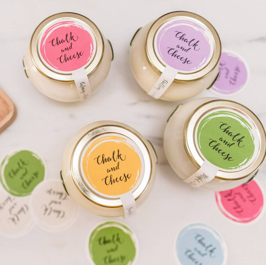 Chocolate And Hazelnut Soy Jar Candle By Chalk And Cheese Candles And