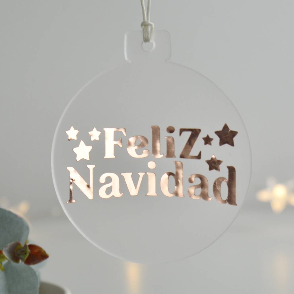 “Feliz Navidad” Christmas Tree Decoration – 34 Colours, 1 of 9