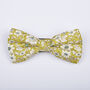 Mens Lime Yellow Floral Bow Tie, thumbnail 2 of 6