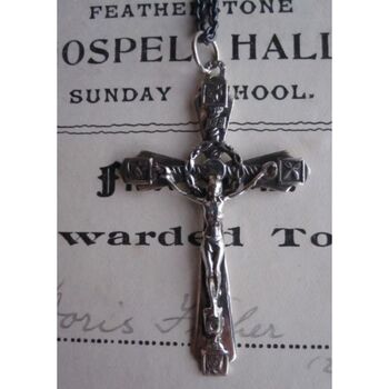 Wdts 925 Silver Ornate Crucifix Necklace, 2 of 4