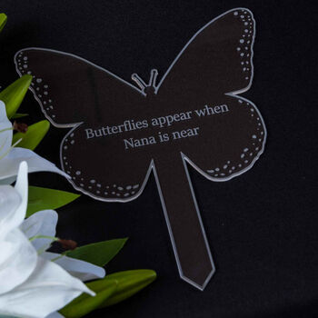 Personalised Butterfly Memorial Marker Plaque Ornament, 5 of 5