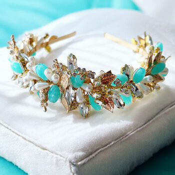 Turquoise Halo Headpiece, 2 of 6