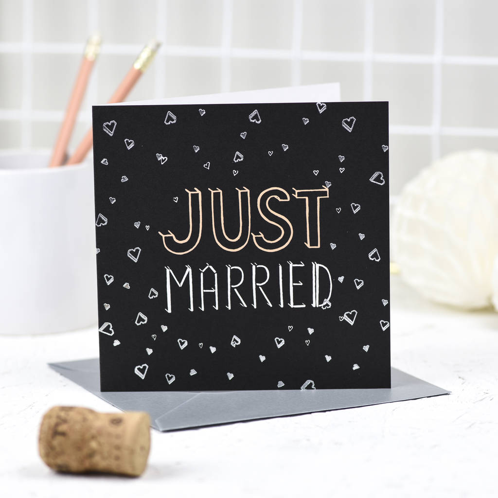 'Just Married' Card By Fay's Studio | notonthehighstreet.com