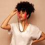 Nina – Neon Pink And Orange With Tortoiseshell Chunky Acrylic Glasses Chain, thumbnail 3 of 6