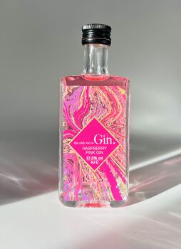 Pink Raspberry Gin 70cl With Personalised Front Label, 2 of 4