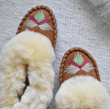 Lila Sheepskin Moccasin Slippers, 5 of 5