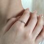 Hydrangea Sapphire Blue Cz Flower Ring Sterling Silver, thumbnail 6 of 12
