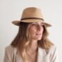 Rome Belted Straw Fedora Hat, thumbnail 2 of 3