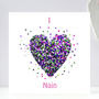 I Love Nain Butterfly Heart Card, thumbnail 1 of 12
