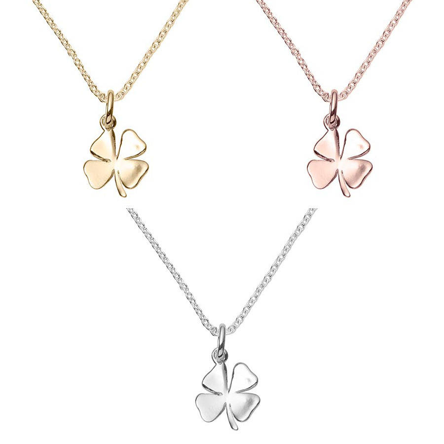 Men's Silver Four Leaf Clover - Men's Silver Necklace | Twistedpendant