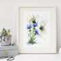 Bee's In Cornflowers, Greeting Card, thumbnail 3 of 3