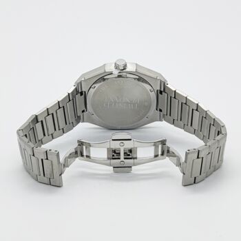 Silver And Navy Stainless Steel Wrist Watch, 5 of 9