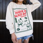 Have A Slice Day Women’s Pizza Sweatshirt, thumbnail 2 of 3