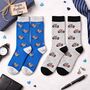 Motorcycle Themed Mens Socks With Personalised Label Sleeve, thumbnail 4 of 4