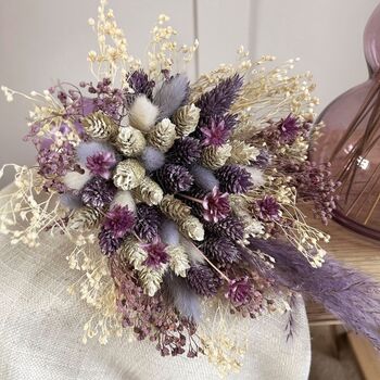 Small Purple Dried Flower Arrangement, 3 of 4