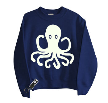 Octopus Glow In The Dark Interactive Sweatshirt, 2 of 4