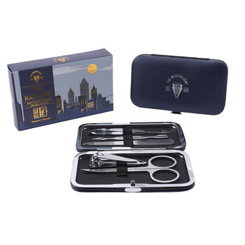 Men's Navy Manicure Nail Tool Set In Gift Box, 2 of 4