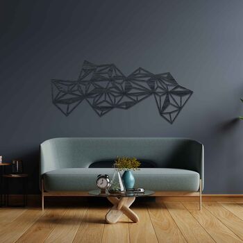 3D Polygon Panorama: Wooden Wall Art For Modern Office, 4 of 12