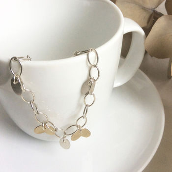 Silver And Gold Petals Bracelet, 2 of 5