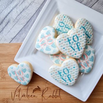 Valentine's Hearts Biscuits Gift Box, Eight Pieces, 3 of 6