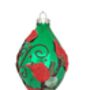Large Fabric Applique Teardrop Glass Bauble, thumbnail 3 of 9