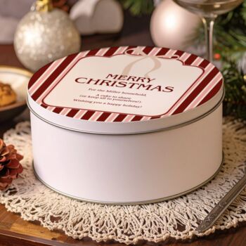 Personalised Vintage Style Festive Cake Tin, 2 of 3