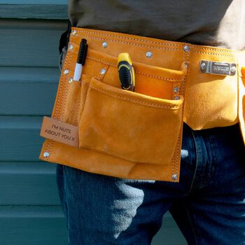 Personalised Leather 11 Pocket Tool Belt, 3 of 8