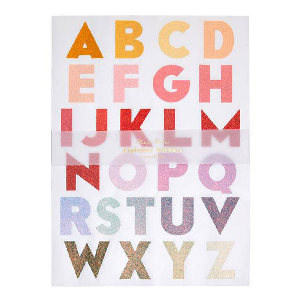 Large Ombre Alphabet Stickers