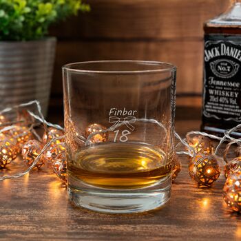 18th Birthday Engraved Whisky Glass, 3 of 12