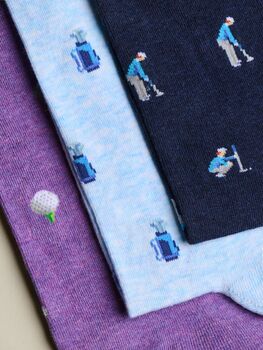 The Caddie's Giftbox – Luxury Golf Themed Socks, 4 of 10