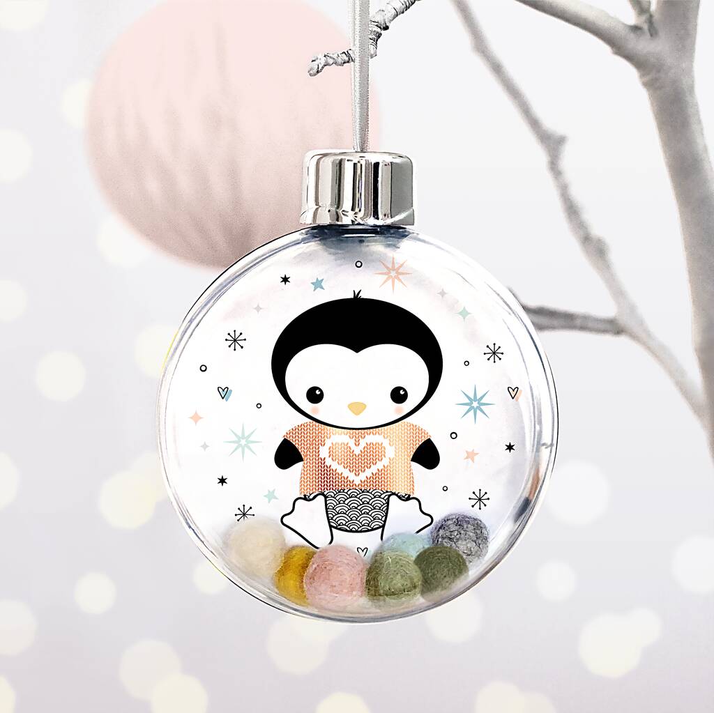 Personalised Baby's First Christmas Penguin Bauble By SusieCutie