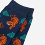 Men's Crouching Tiger Jungle Leaf Bamboo Socks, thumbnail 3 of 4