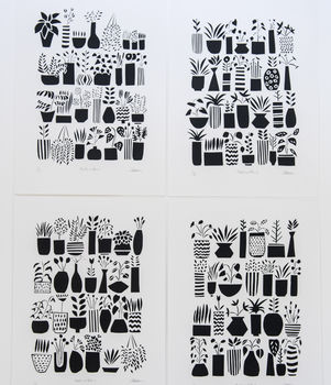 Plants In Pots Limited Edition Screen Print, 9 of 9